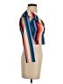 John Zack Blue Orange 3/4 Sleeve Blouse Size 8 Petite - photo 4