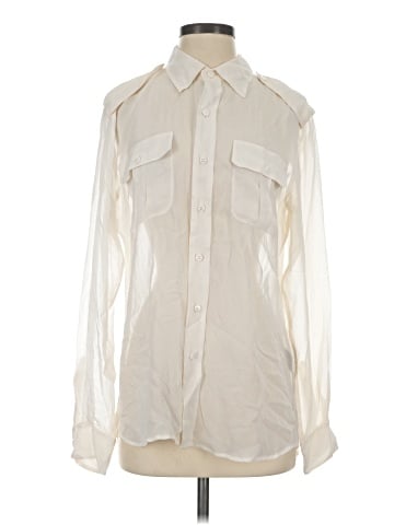 BLK DNM Long Sleeve Silk Top (view 1)