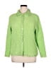 Carole Little 100% Polyester Tweed Green Cardigan Size 1X - photo 1