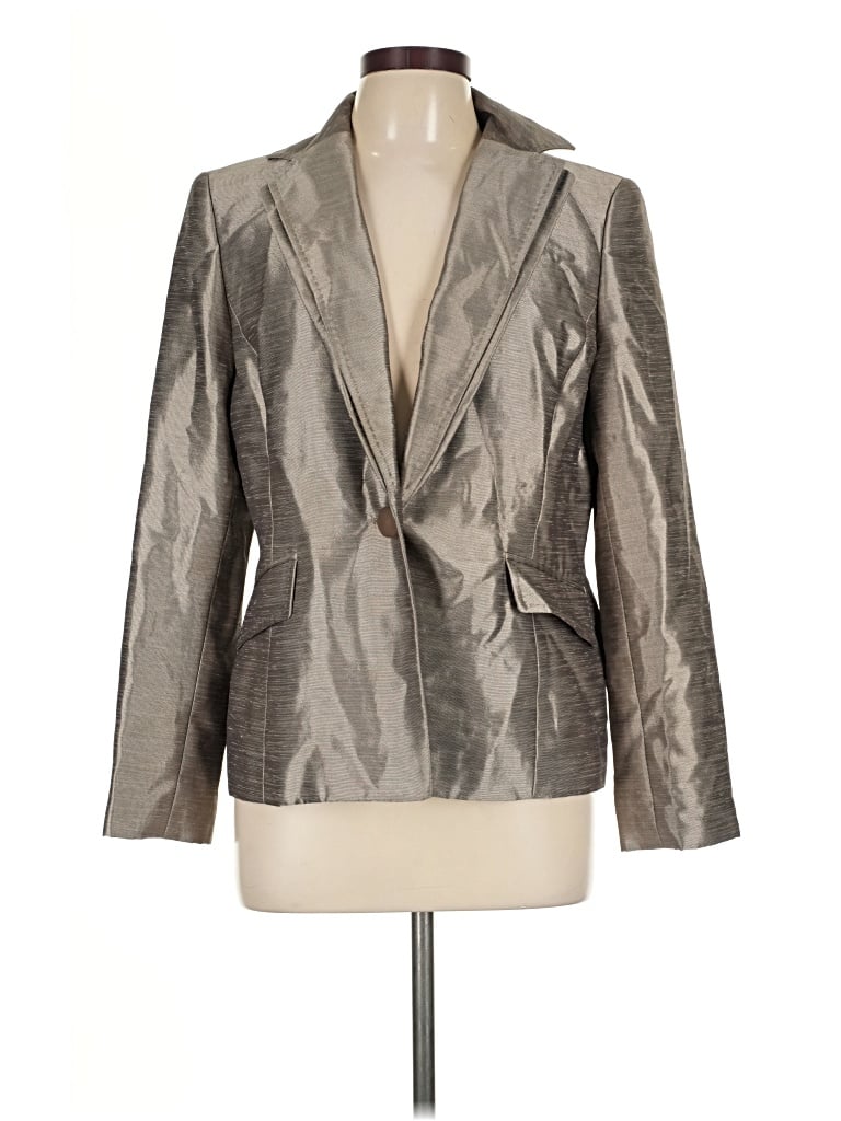 Pre-owned Kasper Blazer Jacket In Silver