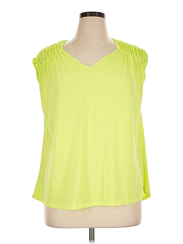 Pre-owned Dear Scarlett Sleeveless Blouse In Green