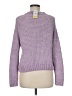 Love 100% Polyester Tweed Purple Pullover Sweater Size M - photo 2
