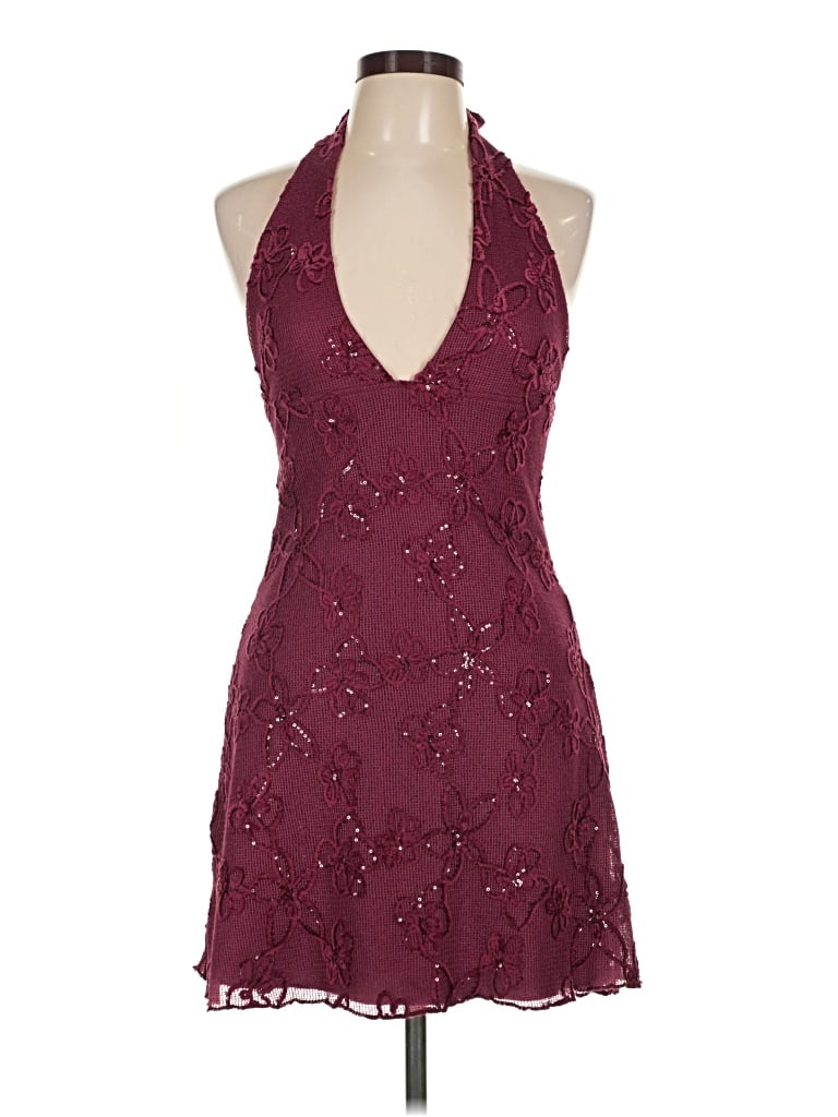 Pre-owned Motel Cocktail Dress In Burgundy