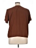 DressBarn 100% Polyester Brown Short Sleeve Top Size XL - photo 2