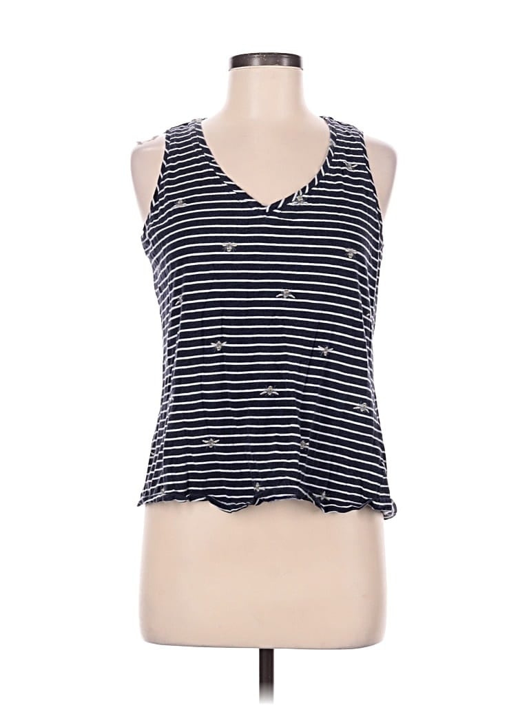 Pre-owned Joules Tank Top Blue Plunge Neckline Tops