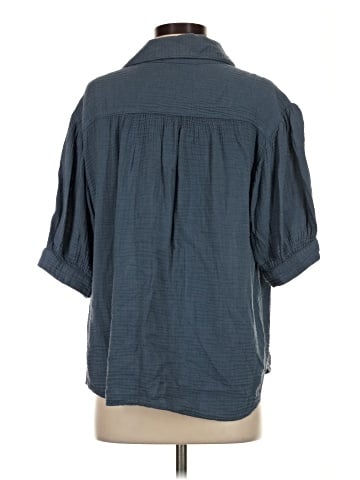 Red Haute 3/4 Sleeve Button-Down Shirt (view 2)