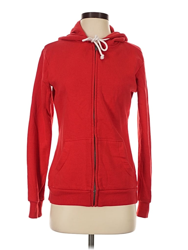 Pre-owned District Zip Up Hoodie In Red