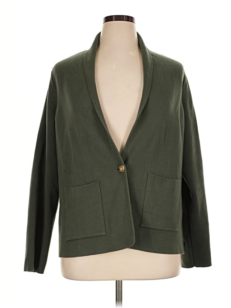 Pre-owned Summersalt Cardigan Sweater In Green