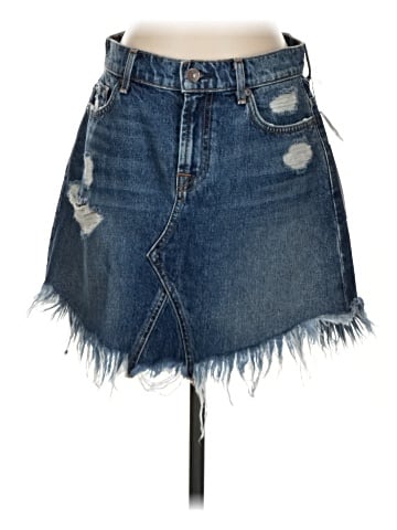 7 For All Mankind Denim Skirt (view 1)