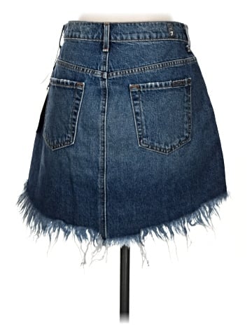 7 For All Mankind Denim Skirt (view 2)