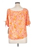Ruby Rd. Orange Short Sleeve Blouse Size XL Petite - photo 2