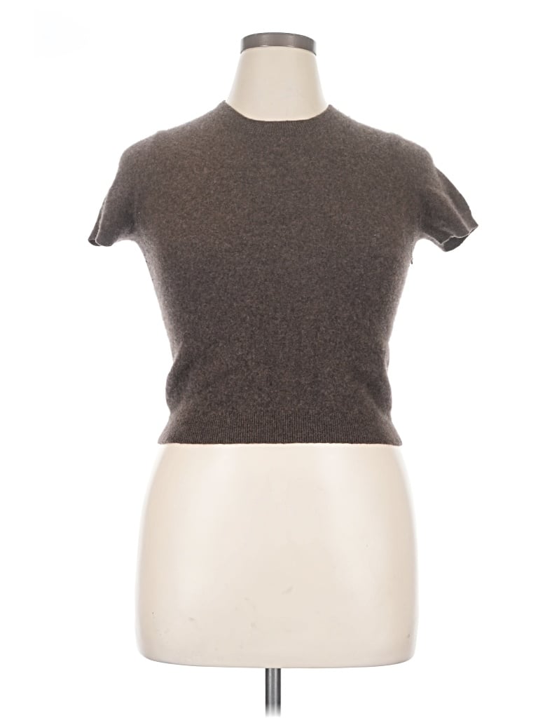 Pre-owned Quince Cashmere Pullover Sweater In Gray