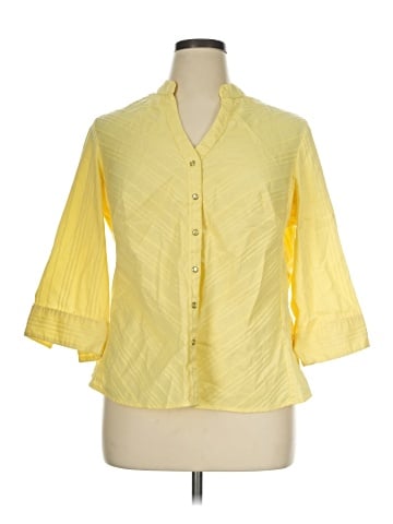 Faded Glory 3/4 Sleeve Button-Down Shirt (view 1)