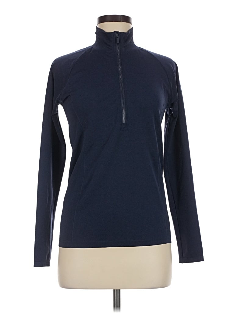 Pre-owned Calia Long Sleeve Top Blue Turtleneck Tops