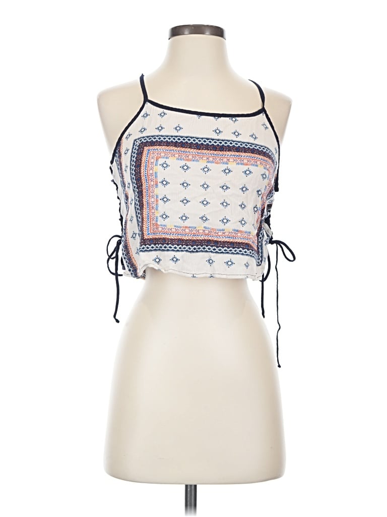 Pre-owned Timing Sleeveless Blouse In Ivory