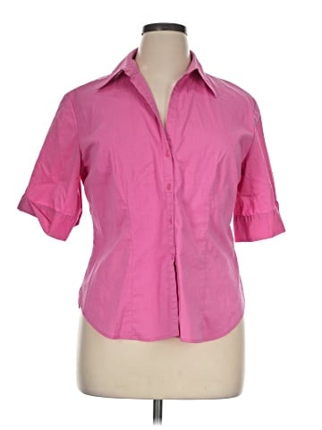 New York & Company Short Sleeve Blouse (view 1)