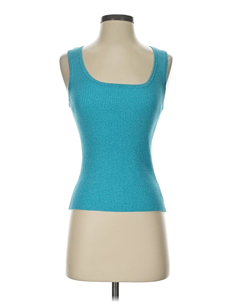 Pre-owned Marisa Christina Tank Top Teal Strapless Neckline Tops