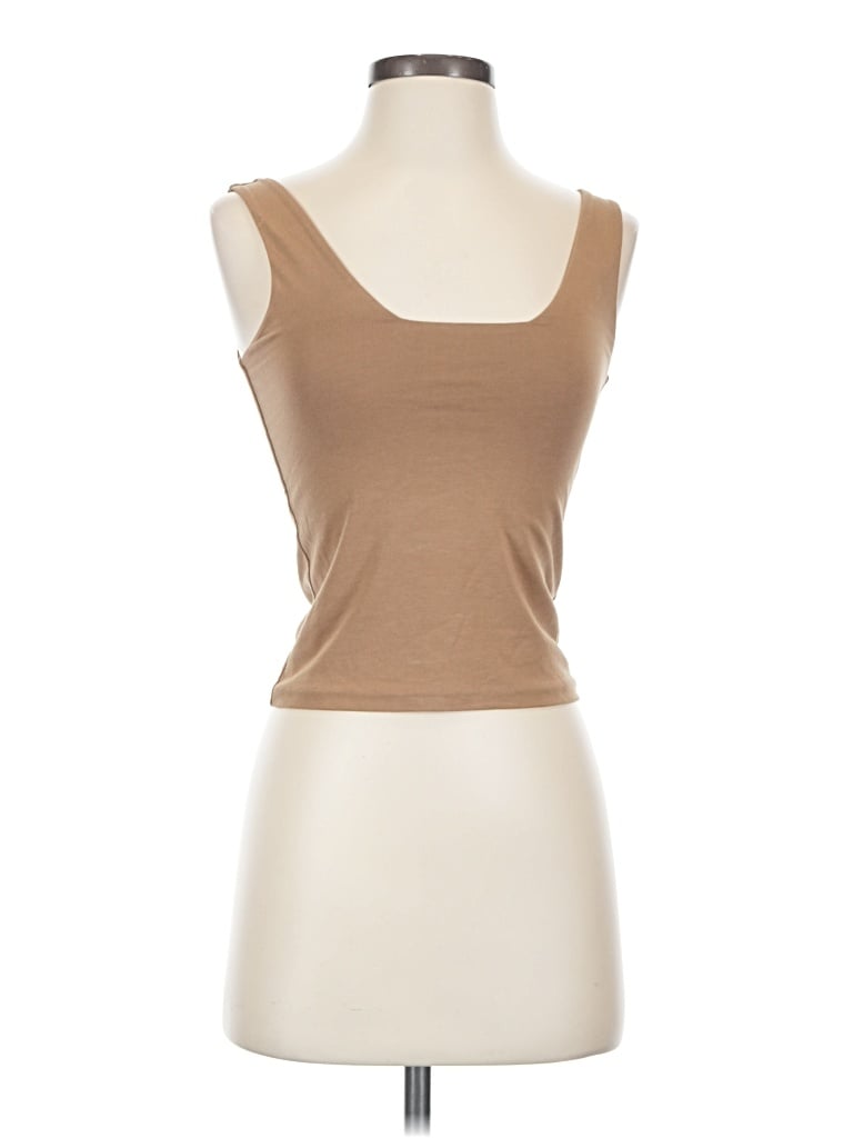 Pre-owned Vince Tank Top Tan Strapless Neckline Tops