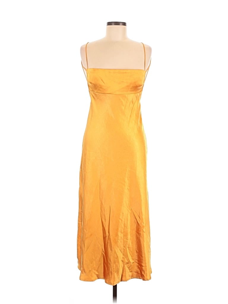 Pre-owned Saints + Secrets Cocktail Dress In Orange