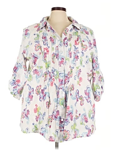 Woman Within 3/4 Sleeve Blouse (view 1)