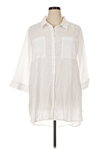 Soft Surroundings 3/4 Sleeve Button-Down Shirt (view 1)