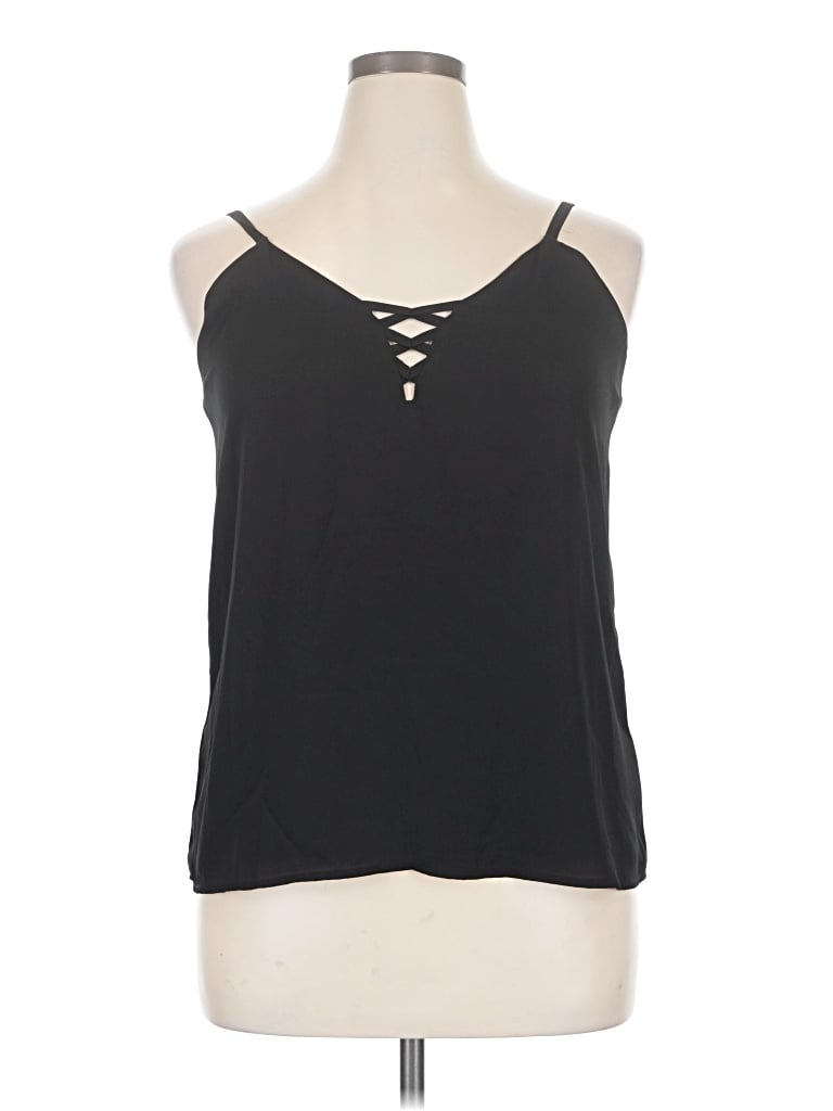 Pre-owned Shinestar Tank Top Black Halter Neckline Tops