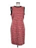 St. John 100% Polyester Tweed Red Casual Dress Size 10 - photo 1