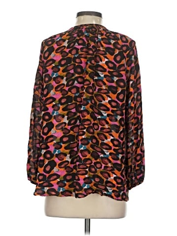 Tucker Long Sleeve Silk Top (view 2)