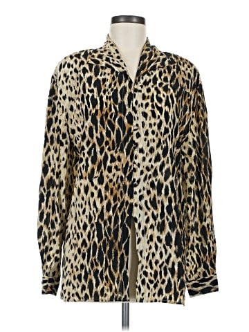 Tess Long Sleeve Silk Top (view 1)