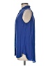 J.Crew 100% Silk Blue Sleeveless Silk Top Size 8 - photo 5