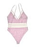 Tularosa Polka Dots Pink One Piece Swimsuit Size S - photo 2