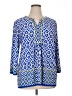 Ruby Rd. Blue 3/4 Sleeve Blouse Size XL - photo 1