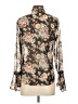 Forever 21 Floral Brown Long Sleeve Blouse Size S - photo 2
