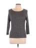 Valerie Stevens Metallic Gray Silk Pullover Sweater Size L - photo 1