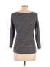 Valerie Stevens Metallic Gray Silk Pullover Sweater Size L - photo 2
