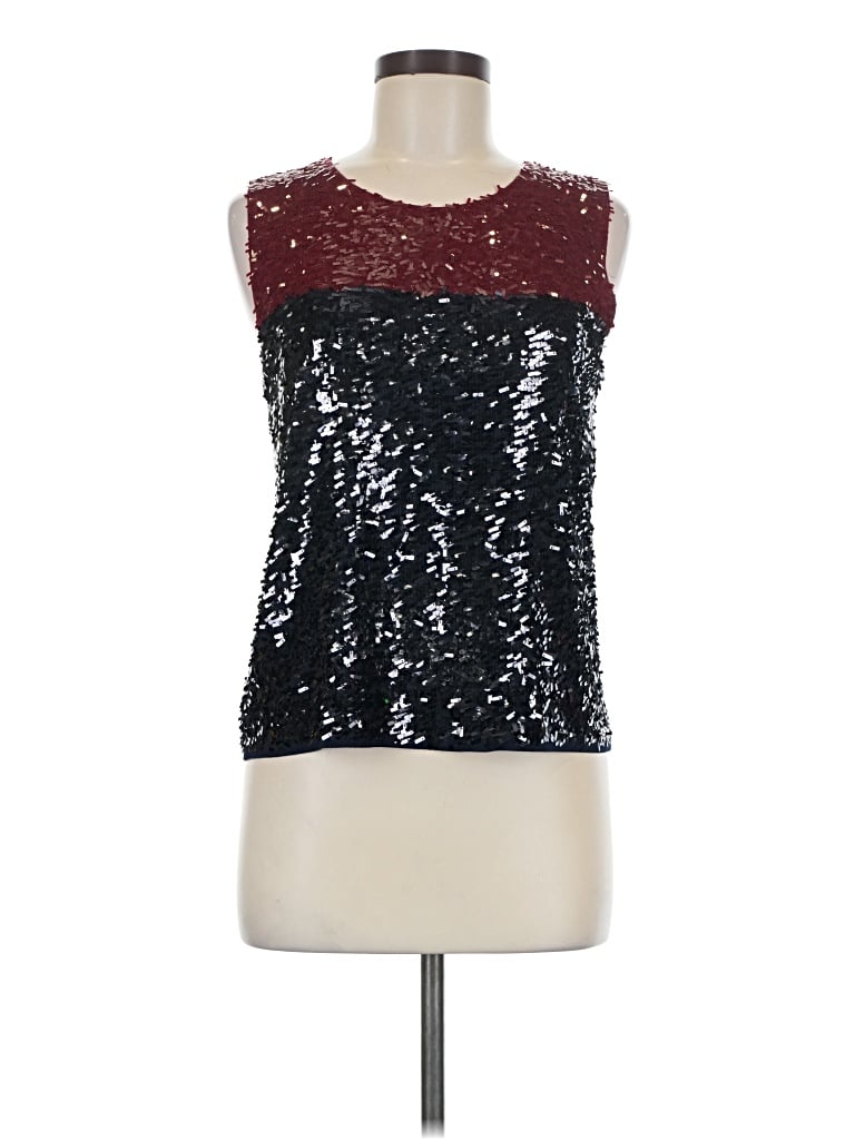 Pre-owned J.crew Collection Sleeveless Top Silver Strapless Neckline Tops
