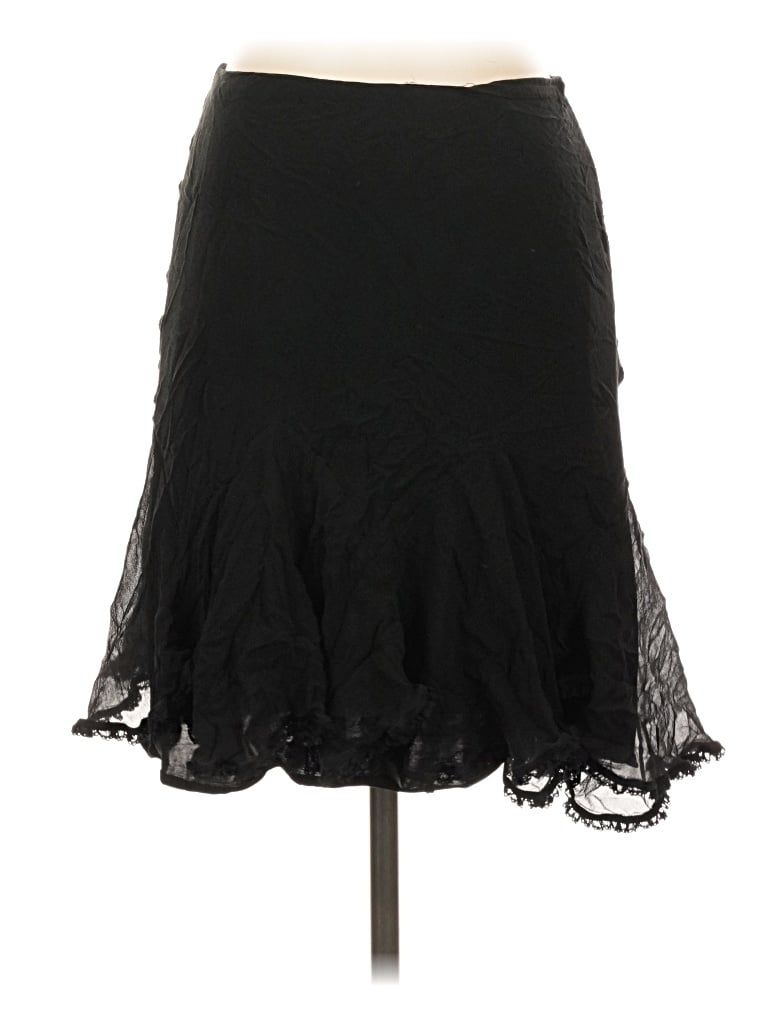 Pre-owned Willi Smith Silk Skirt In Black