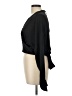 Glam 100% Polyester Black Long Sleeve Blouse Size L - photo 5
