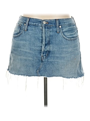 Madewell Rigid Denim Relaxed Mini Skirt in Rosehill Wash (view 1)