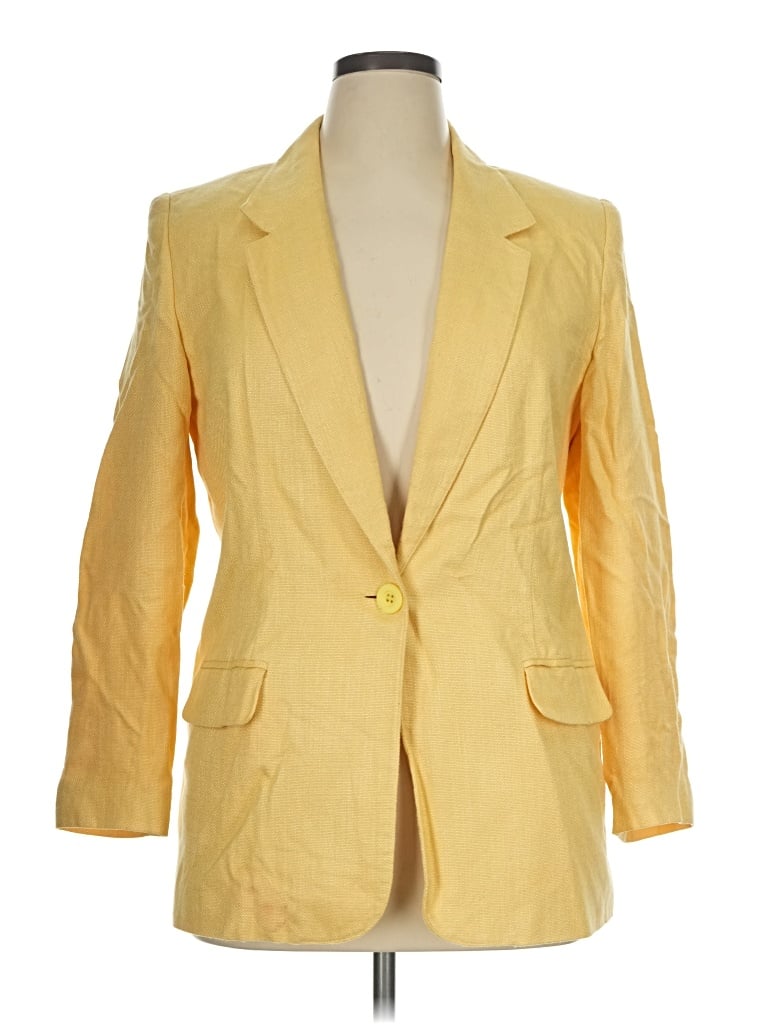 Pre-owned Worthington Blazer Jacket In Yellow