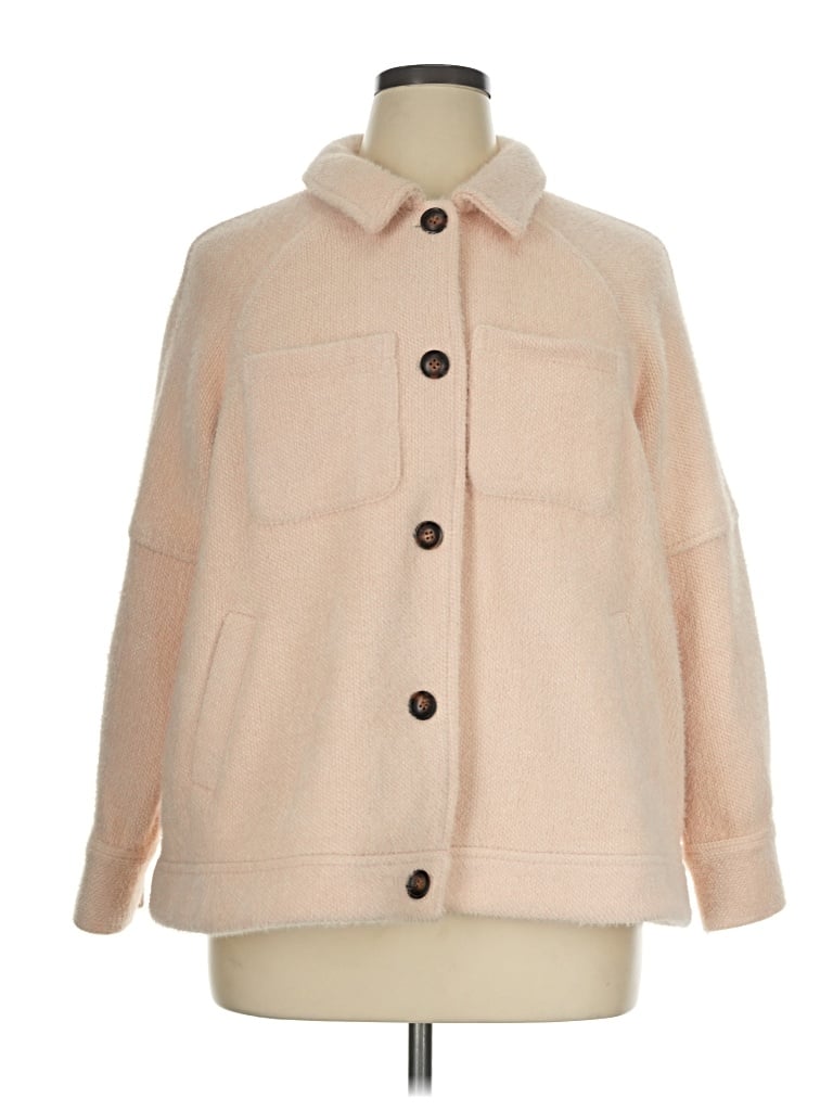 Pre-owned Greylin Long Sleeve Top Tan Turtleneck Tops