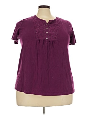 Woman Within Short Sleeve Blouse (view 1)