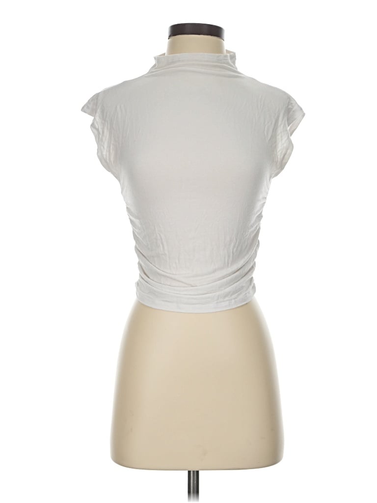 Pre-owned Sugarlips Short Sleeve Turtleneck In Ivory