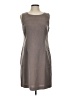 Chadwicks Solid Gray Casual Dress Size 10 (petite) - photo 1