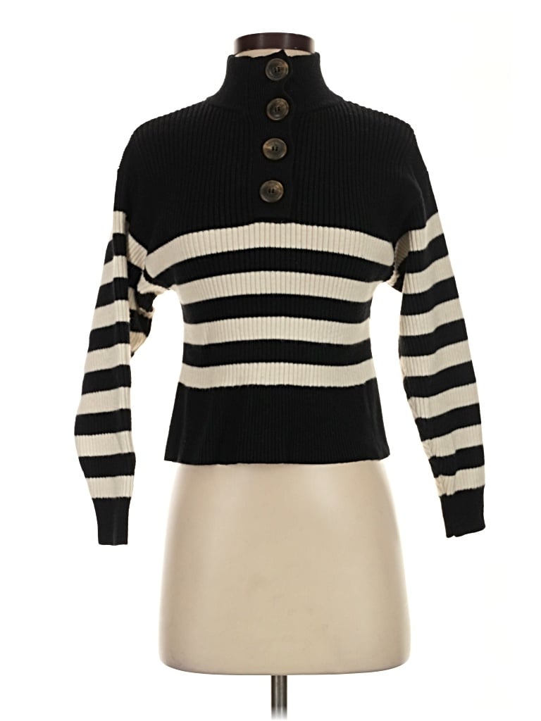 Pre-owned Mng Turtleneck Sweater In Black