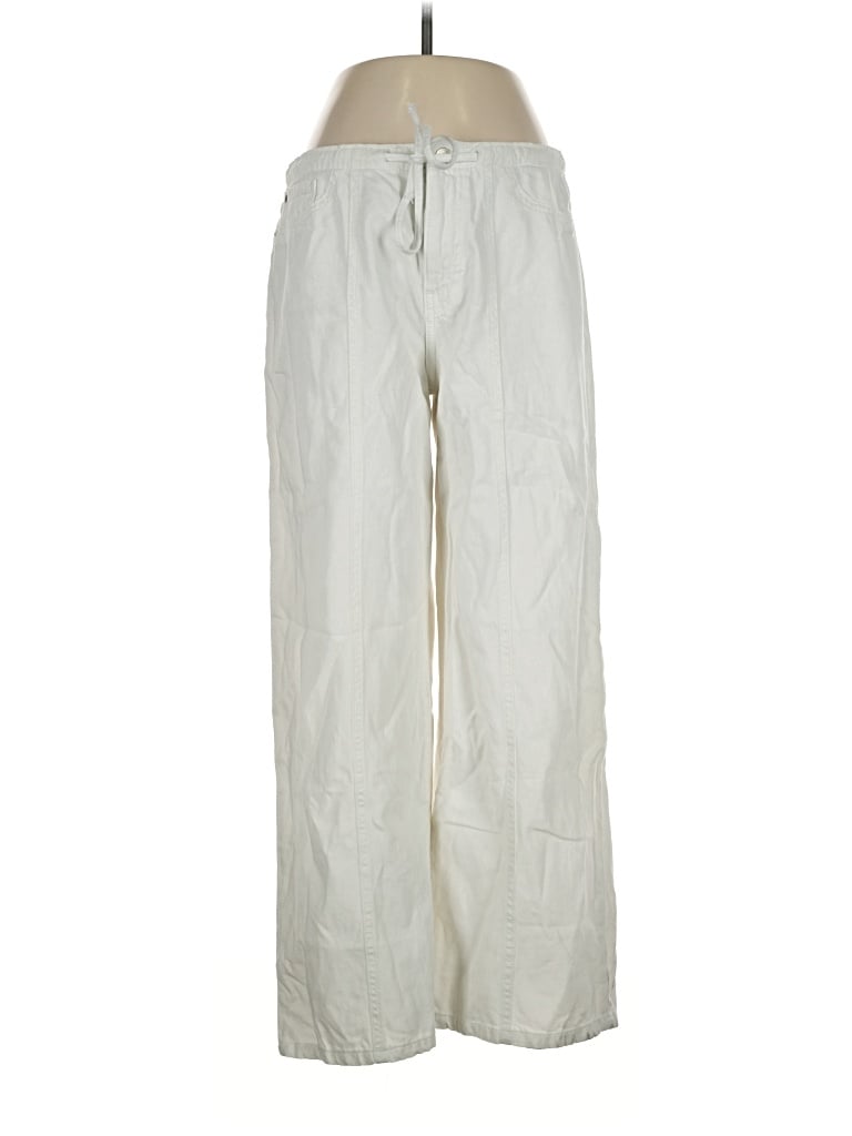 Pre-owned Warp & Weft Casual Pants In Ivory