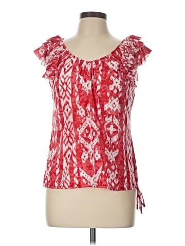 INC International Concepts Short Sleeve Blouse (view 1)