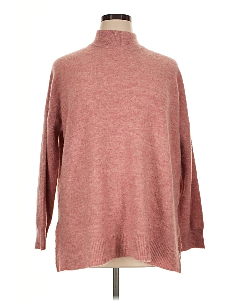 Pre-owned Ellos Turtleneck Sweater In Burgundy