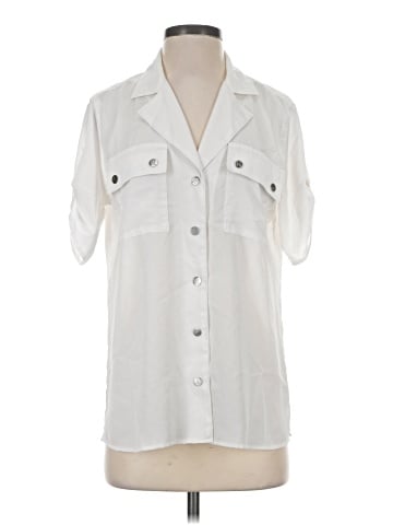 Karl Lagerfeld Paris Short Sleeve Blouse (view 1)