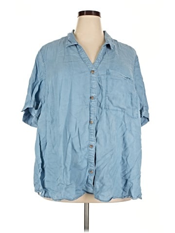 Terra & Sky Short Sleeve Button-Down Shirt (view 1)